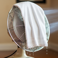 Es domingo, tengo calor y el truco de la toalla en el ventilador me ha salvado de poner el aire acondicionado y gastar más