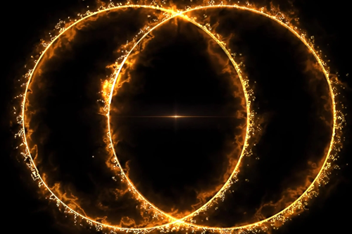 círculo de rádio com anel duplo. Créditos:  RAD@home Astronomy Collaboratory