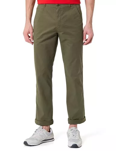 Calvin Klein Pantalones Chino Hombre Cotton Signature Slim Fit, Gris (Fatigue), 32W/32L