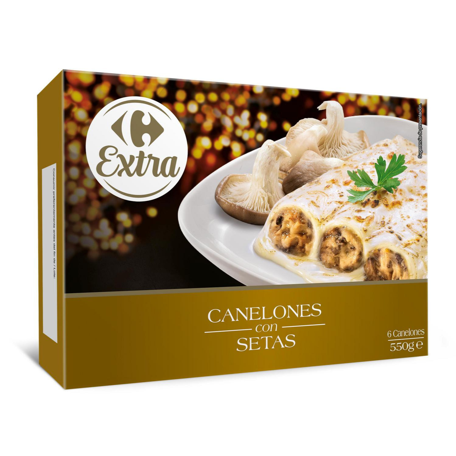  Canelones de setas Carrefour Extra 550 g. 
