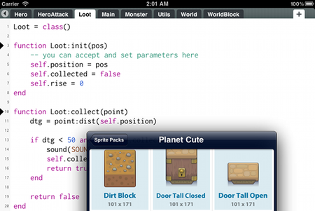 Codea, el editor de código para iPad, da a luz su primer juego: Cargo Bot