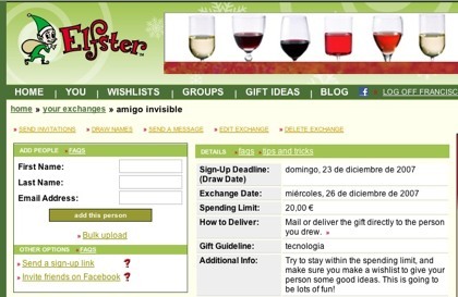 Elfster, creando nuestros propios amigos invisibles
