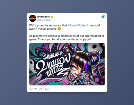 Tweet De Street Fighter