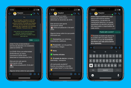 El Gobierno lanza en WhatsApp Hispabot-Covid19, un bot de consultas sobre el coronavirus: así puedes agregarlo y usarlo