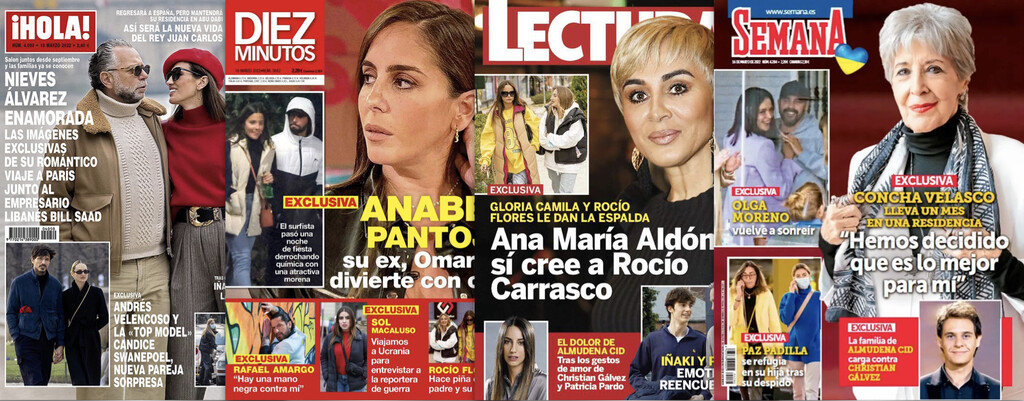 La nueva ilusión de Omar 'El Negro', Concha Velasco ingresa en una residencia y Ana María Aldón, la nueva fan de Rocío Carrasco: estas son las portadas de la semana del 9 de marzo