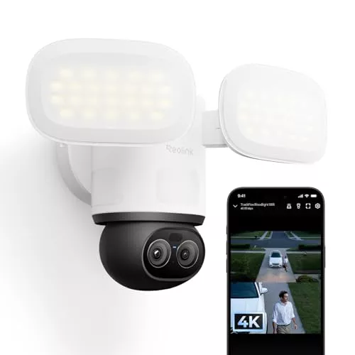Reolink TrackFlex Floodlight WiFi 4K Cámara de Seguridad con Reflector