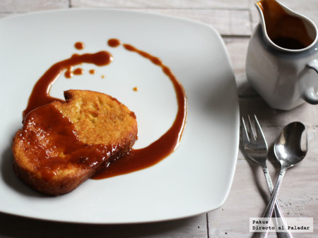 Torrijas con salsa de toffee
