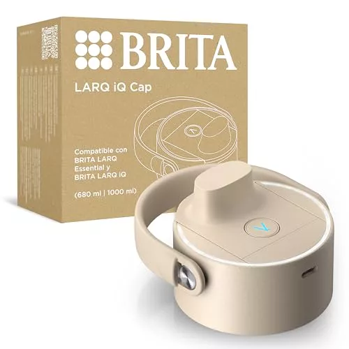 BRITA LARQ iQ Cabezal Inteligente Beige Tapa Digital para Las Botellas de Agua LARQ Essential