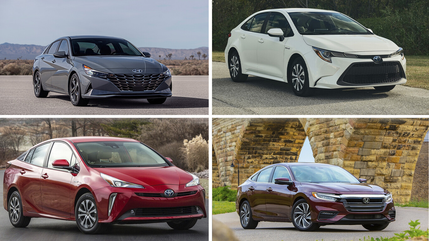 Hyundai Elantra Hybrid vs. Toyota Corolla Hybrid vs. Toyota Prius vs. Honda Insight: ¿Cuál sedán compacto híbrido conviene más en México?