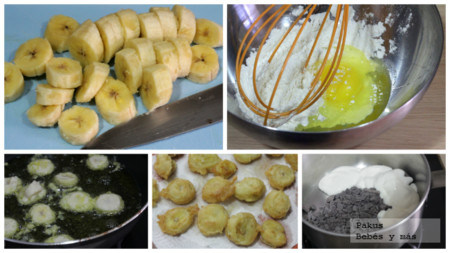 Bunuelos Platano Chocolate Pasos Bb
