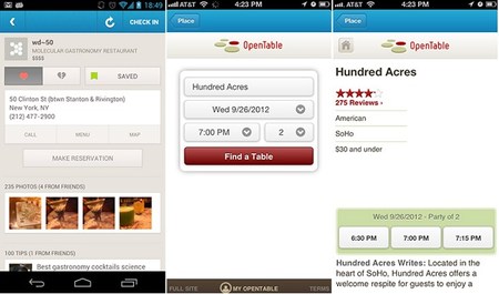 foursquare ya permite reservar mesas en locales directamente desde la red social