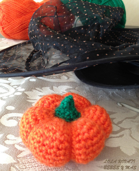 Calabacita de Halloween tejida a crochet
