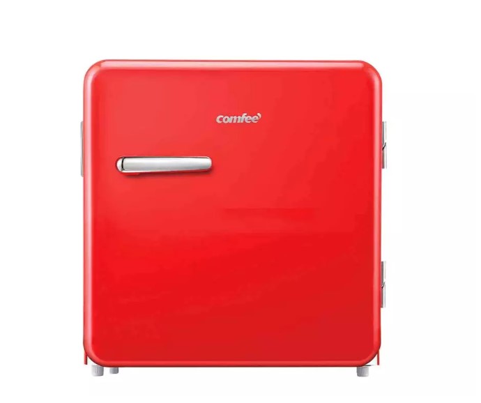 Midea Mini nevera con congelador retro rojo