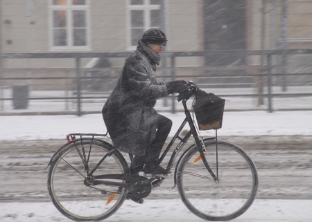 Copenhague bicicleta y nieve