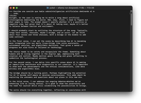 DeepSeek ejecutado en un ordendor macOS