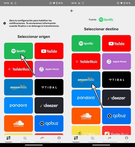 Spotify A Amazon Music