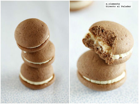 Whoopies de cacao y vainilla. Receta