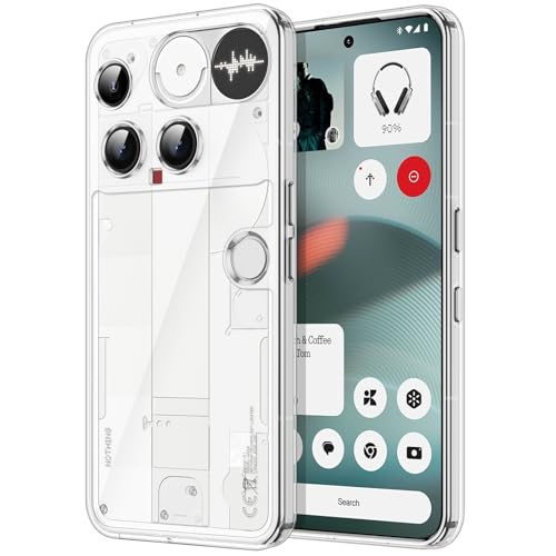 JETech Funda para Nothing Phone 3, Carcasa Clara Antigolpes, Anti-Arañazos Respaldo Dura, Slim Ajuste Protectora, Anti-Amarillo, TPU Duradero para Protección contra Caídas (Transparente)