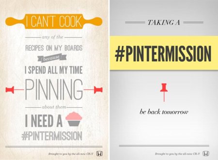 Original campaña de Honda: ¿Dejarías de "pinnear" cosas en Pinterest si te pagaran 500 dólares?