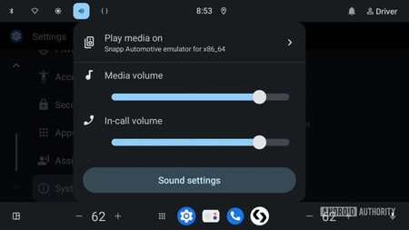 Volume Panel In Android Automotive 16 1280w 720h