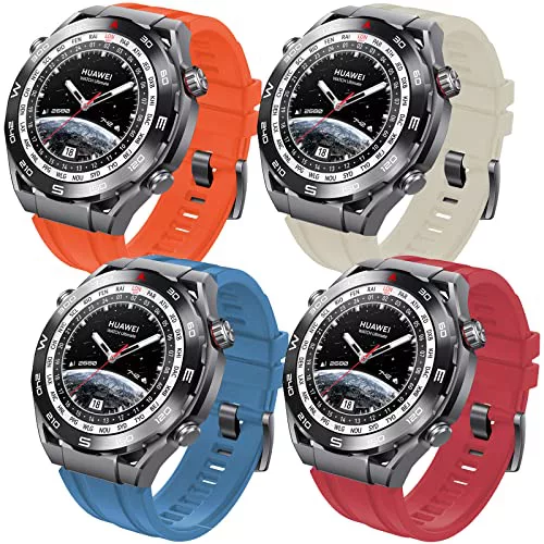 FunBand Correa Compatible con HUAWEI Watch Ultimate/Huawei Watch Gt 2, 22mm Correa magnética Pulsera de Repuesto Deportiva de Textura Silicona Suave para Garmin Venu 2/Vivoactive 4/Fenix 5 SmartWatch