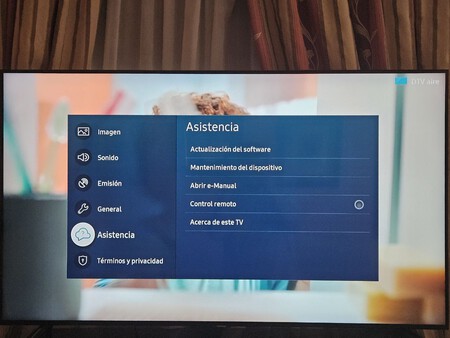 Asistencia menú Configuración Smart TV Samsung