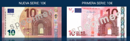 El nuevo billete de diez euros comienza a circular mañana