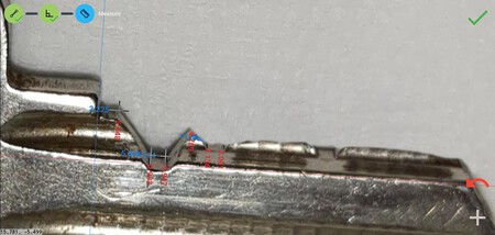 Medición de los dientes de la llave mediante la app KeyDecoder