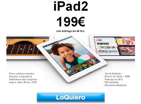 Xopso, ofertas de 24h: hoy Ipad2 por 199 euros ¡corre!