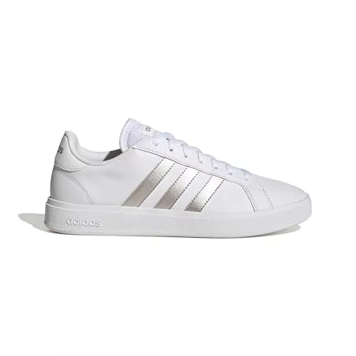 adidas Grand Td Lifestyle Court Casual Shoes, Zapatillas Mujer, Cloud White Platinum Cloud White, 40 EU
