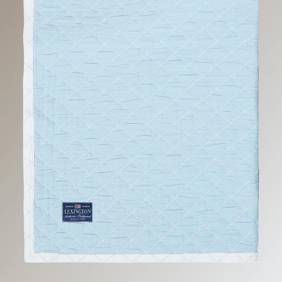Colcha algodón orgánico Hidra Lexington Azul Cama 150 cm