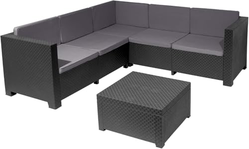 SP Berner - Set de Muebles de Jardín y Terraza Oasis Color Grafito