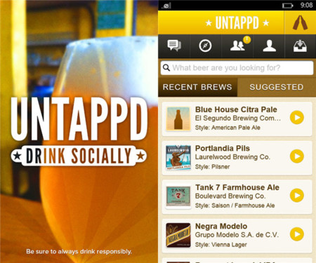 Unas birras con los amigos en Untappd, ahora para Windows Phone 8