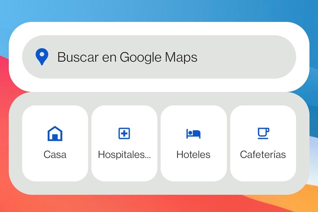 Google Maps estrena nuevo widget con barra de búsqueda y estilo Material You