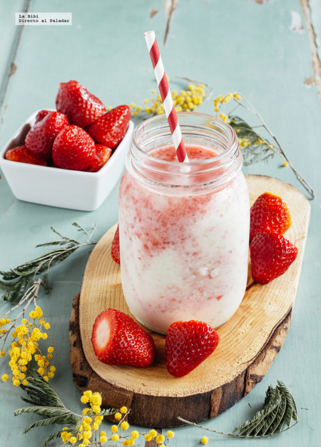 Smoothie Colada de Fresa. Receta de bebida