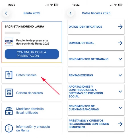 Renta 2025 Datos Fiscales