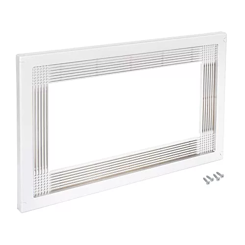EMUCA 8061515 Marco para encastrar microondas en mueble de 60cm en plástico blanco, 6