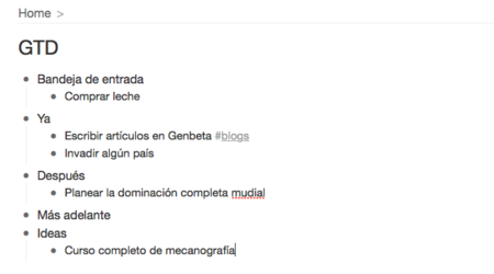 Convierte cualquier lista simple de tareas en un gestor GTD