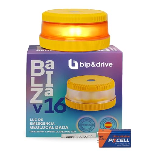 Baliza V16 Homologada DGT con Geolocalización Bip&Drive