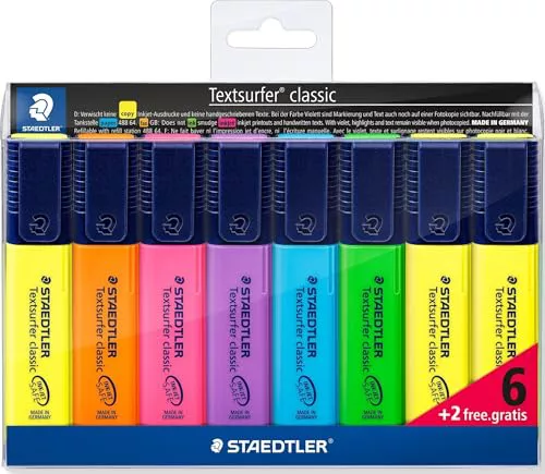 STAEDTLER Textsurfer Classic 364 Subrayadores – pack 4, vintage