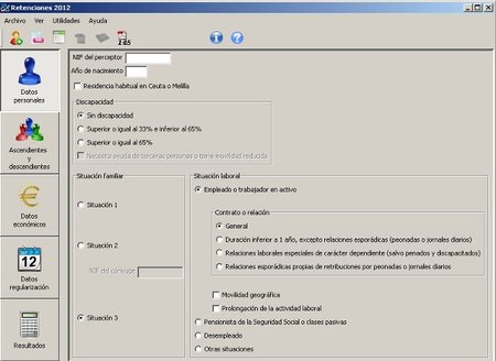 Disponible el programa de cálculo de retenciones de IRPF 2012 de la AEAT