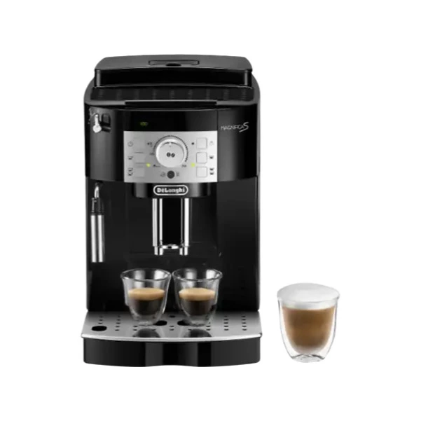 Cafetera superautomática - De'Longhi Magnifica S ECAM22.113.B, 1450 W, 15 bar, Molinillo integrado, Sistema Thermoblock, Vaporizador, Negro
