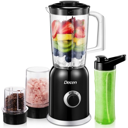 Cupón de descuento de 12,50 euros en la batidora de vaso 4 en 1 Decen: aplicándolo cuesta 37,45 euros en Amazon