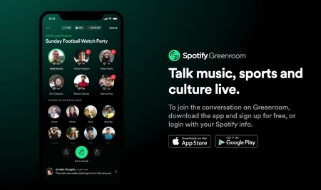 Spotify también se une a la moda Clubhouse con 'Greenroom', una nueva app para iPhone y Android