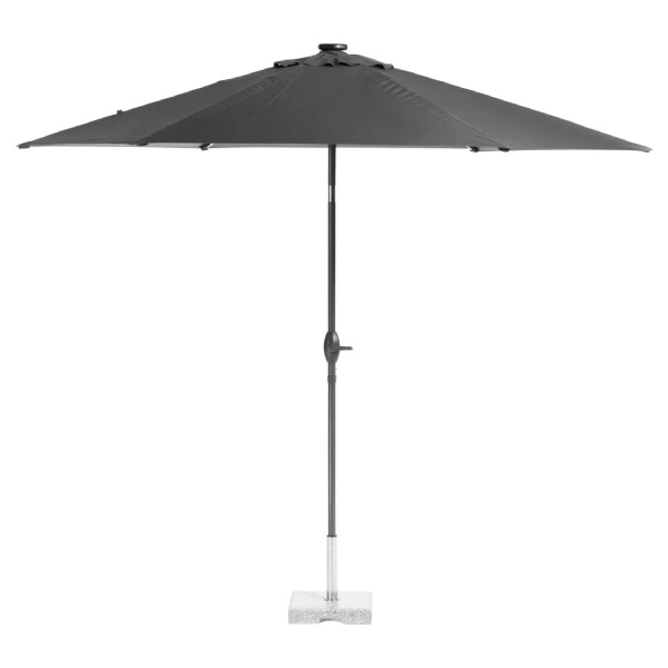 Sombrilla de doble capa de 295 x 219 cm con luz LED