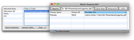 What's Keeping Me? nos descubre en Mac qué aplicación está usando un archivo