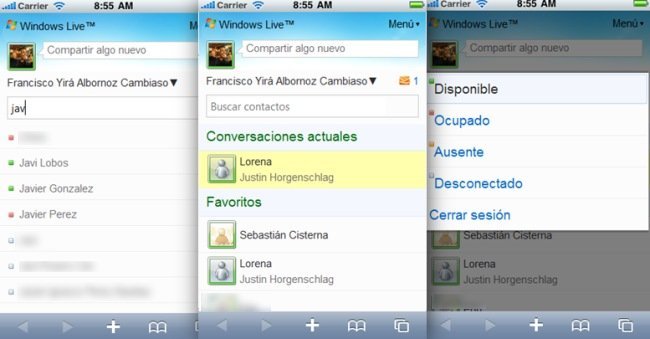 Messenger web HTML5