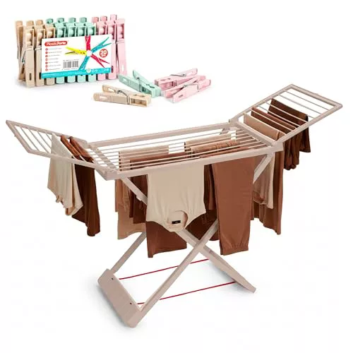PlasticForte Tendedero Plegable y Extendible para Balcón