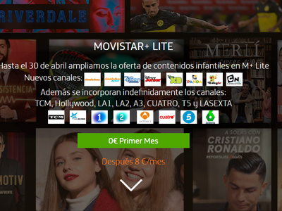 Movistar+ Lite se refuerza indefinidamente con más cine y nuevos canales de la TDT