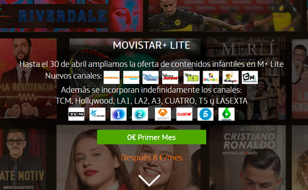 Movistar+ Lite se refuerza indefinidamente con más cine y nuevos canales de la TDT